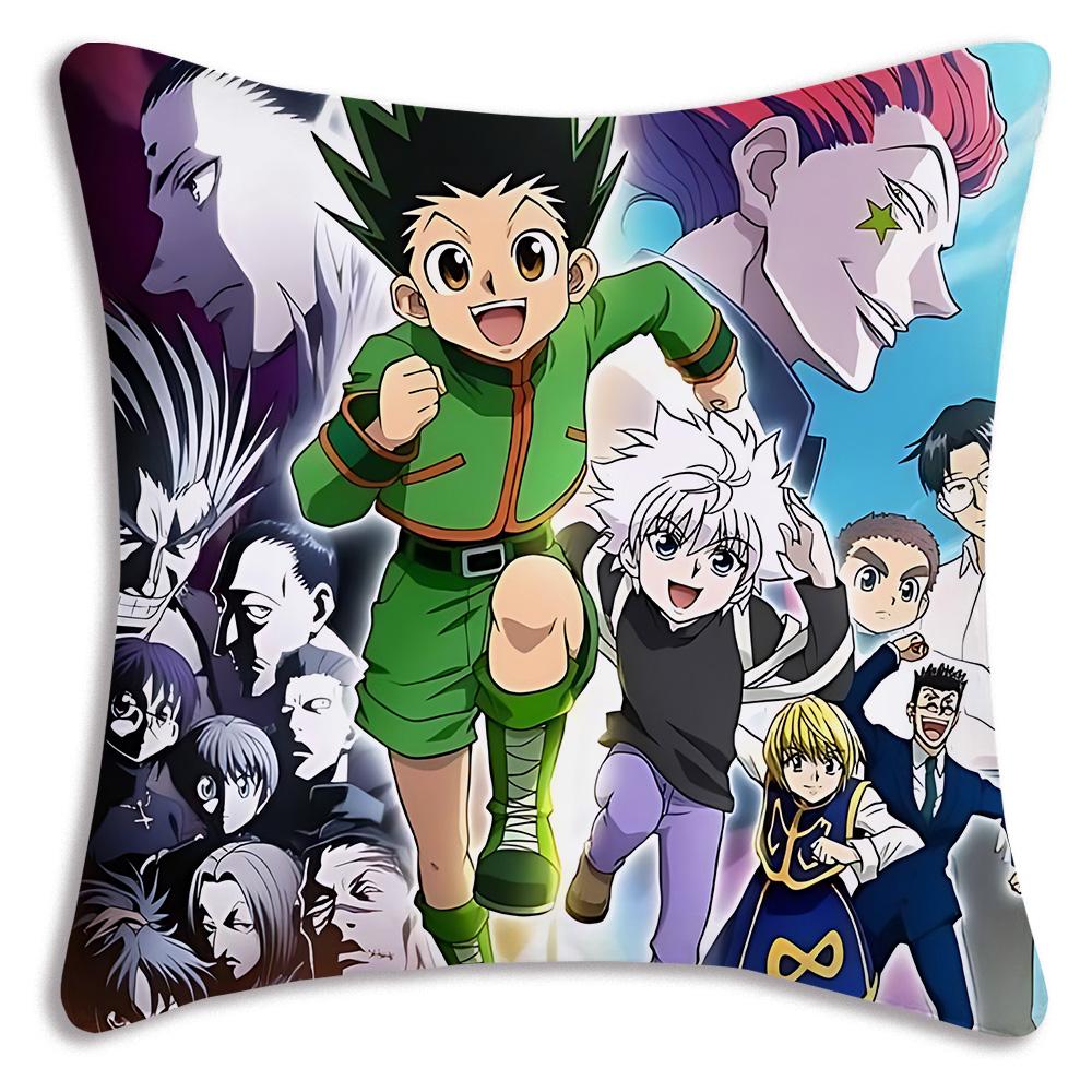 Anime For H-Hunters x Hunters Pillow Covers Cartoon Sofa Decorative Home Double-sided Printing Short Plush Cute Cushion Cover