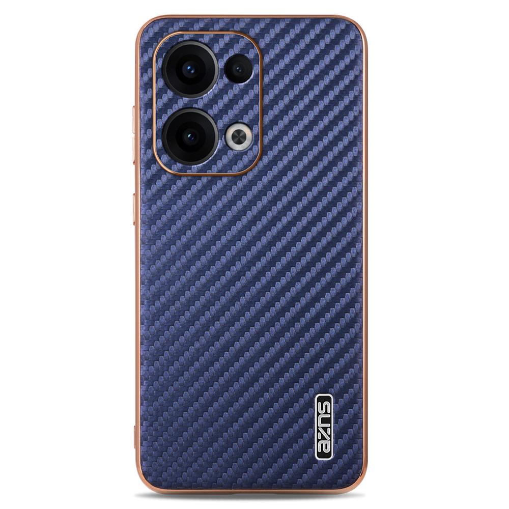 AZNS For Oppo Reno13 5G (Global) Case Electroplating Carbon Fiber Texture PU + TPU Phone Cover