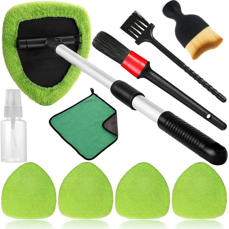 Telescopic Car Windshield Cleaning and Defogging Brush Set