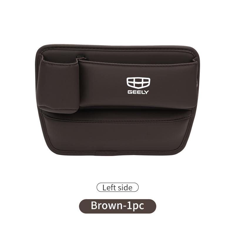 Leather Car Seat Gap Filler Organizer Console Crevice Storage Box For Geely Atlas pro Tugella Emgrand ec7 Coolray Geometry c gc9