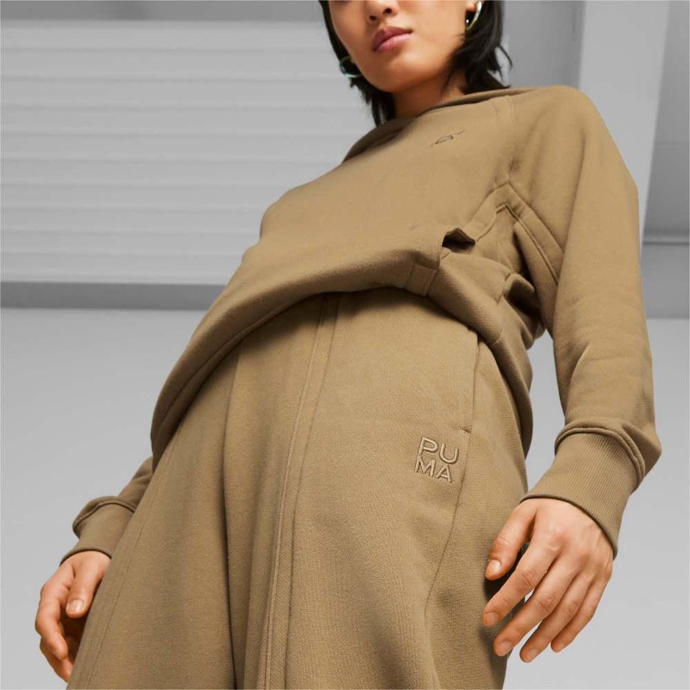 Puma Solid Color Pocket Knit Sports Pants Women Bottoms Dark-Camel 623472-85