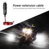 Spina Presa Accendisigari Auto 12V/24V con Cavo di Alimentazione 0.6/1.5/4M Connettore Maschio Presa Auto 20A Fusibile con Indicatore LED