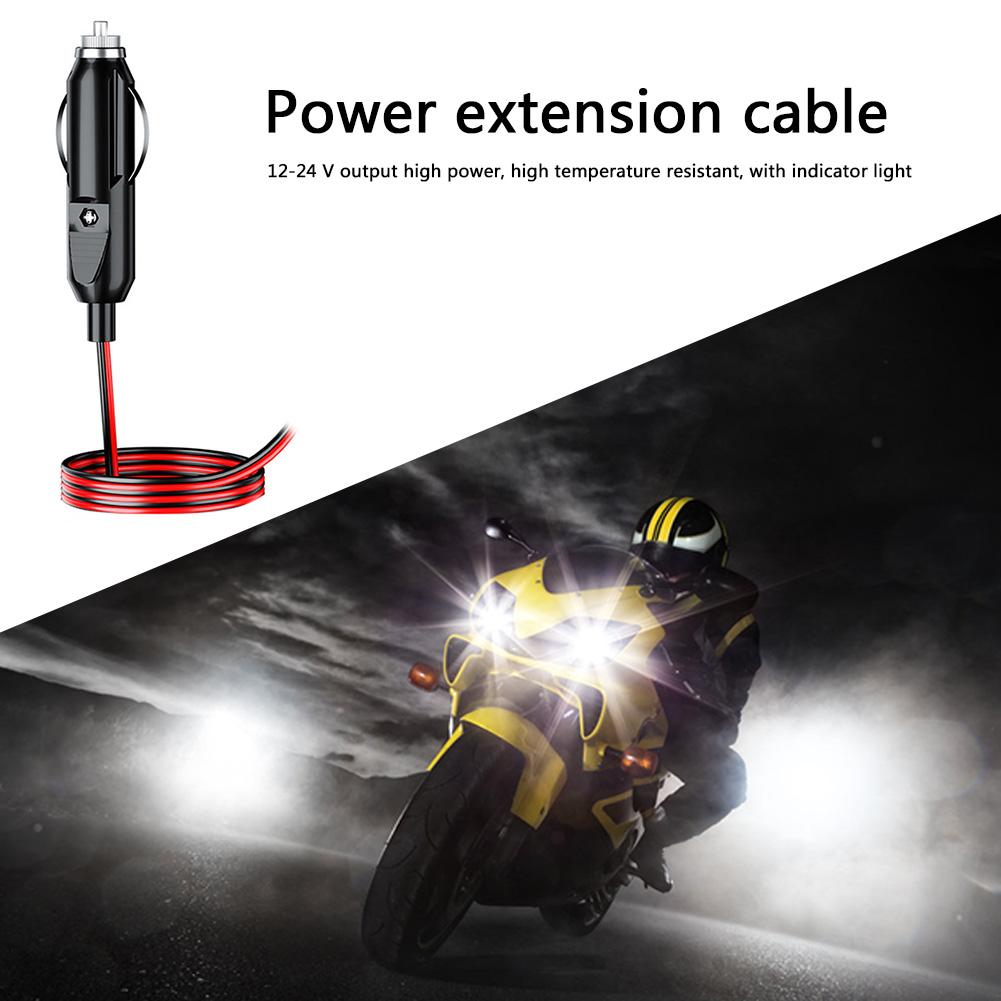 Spina Presa Accendisigari Auto 12V/24V con Cavo di Alimentazione 0.6/1.5/4M Connettore Maschio Presa Auto 20A Fusibile con Indicatore LED