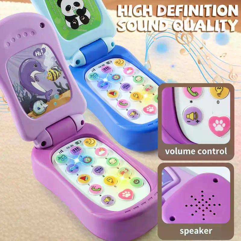 Animated Flip Phone for Kids: An Early Learning Toy with Educational Music; Excellent Choice for Children's Day Gifts