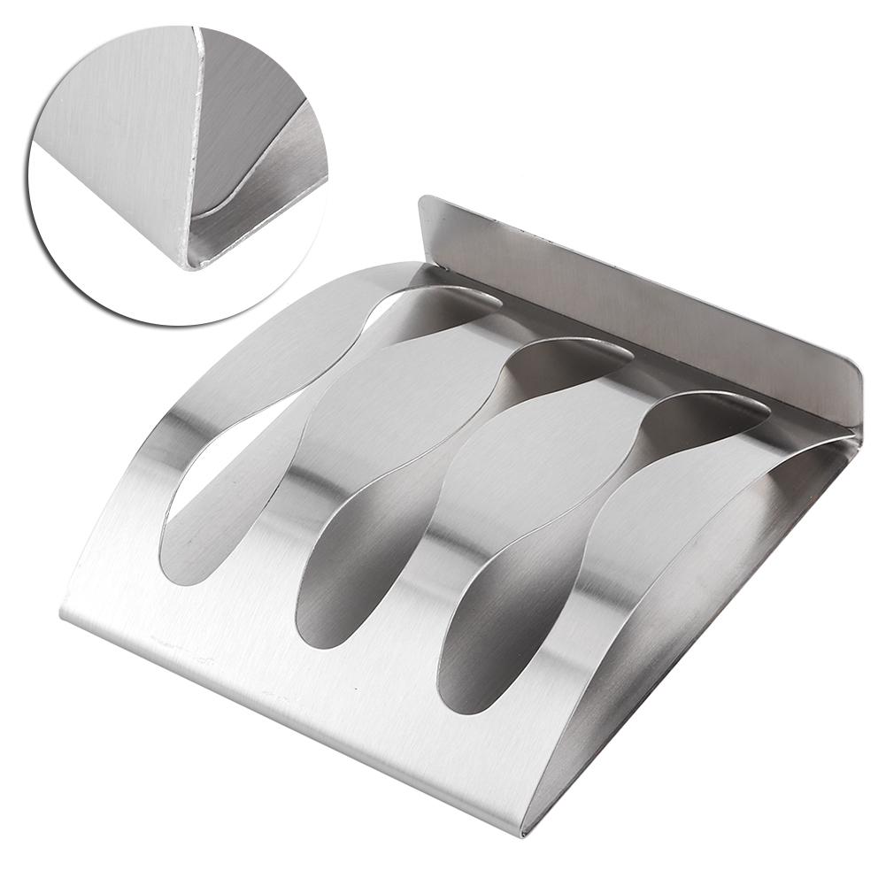 Haushalt Wandmontiert Edelstahl Zahnbürstenhalter Rack Organizer Badezimmerzubehör(2301N3 3