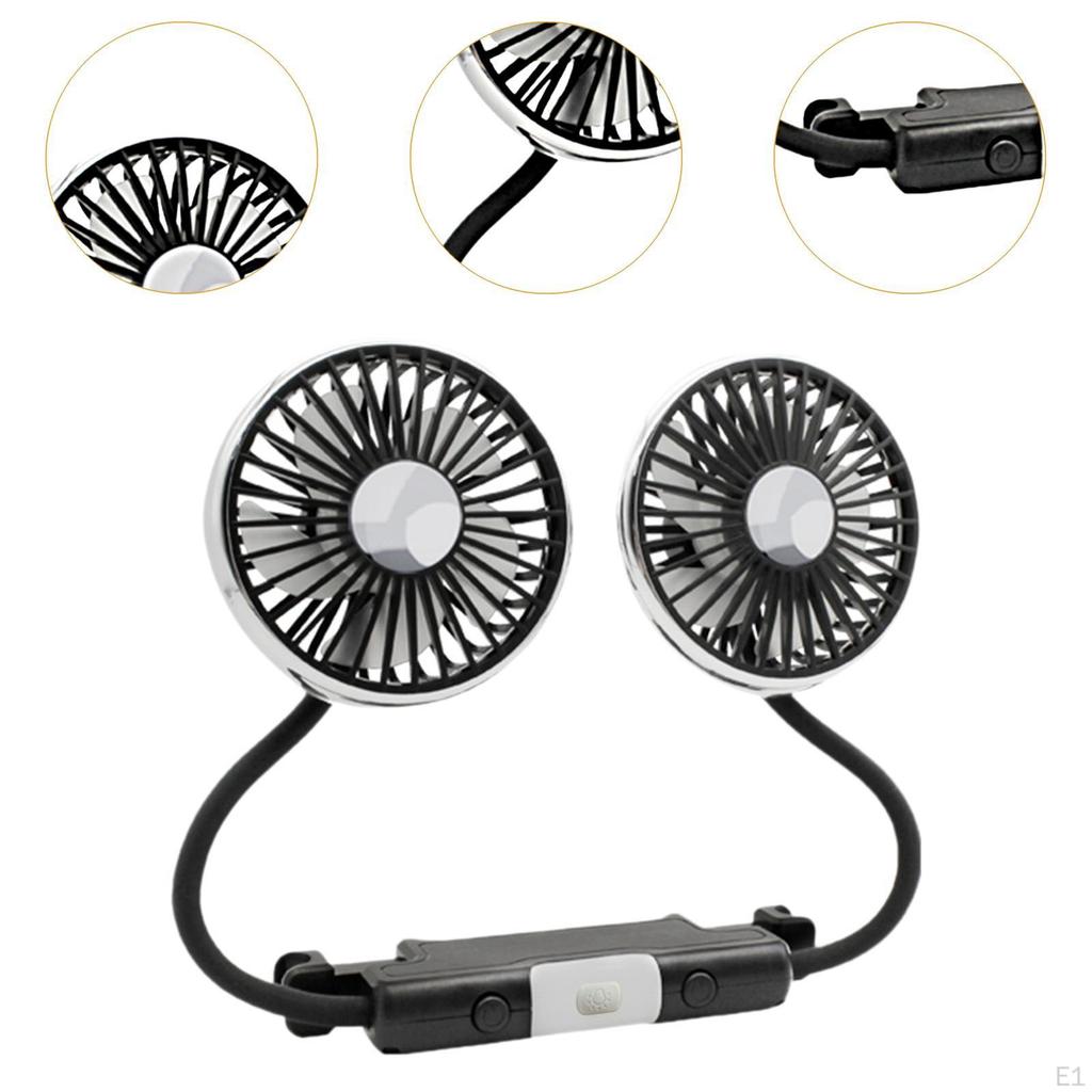 Car Cooling Fan for Back Seat Backseat Accessories Low Noise Summer USB Powered