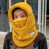 Lamb Wool To Keep Women Warm In Winter, Thickened Anti-wind and Cold, Ear Protection, Face, Scarf, Mask, Integrated Hat, Cycling