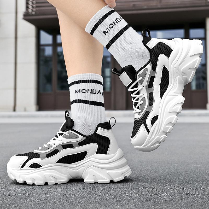MCTIN Damen-Schuhe, klobige Schuhe, lässige Sportschuhe, dicker Boden, Plateau-Sneaker