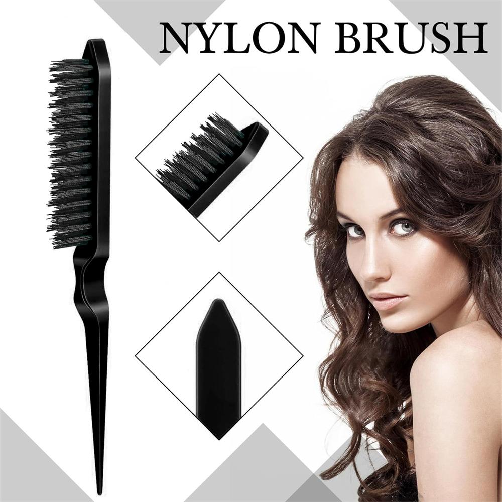 3Pcs/1set Hair Styling Comb Set Teasing Hair Brush Rat Tail Comb Edge Brush For Edge Back Brushing Combing Slicking Hair
