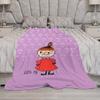 Fluffy flannel blanket, perfect for all seasons, throw, or lap blanket. Cute, stylish, single size, featuring Pearlona characters (100cm x 130cm).