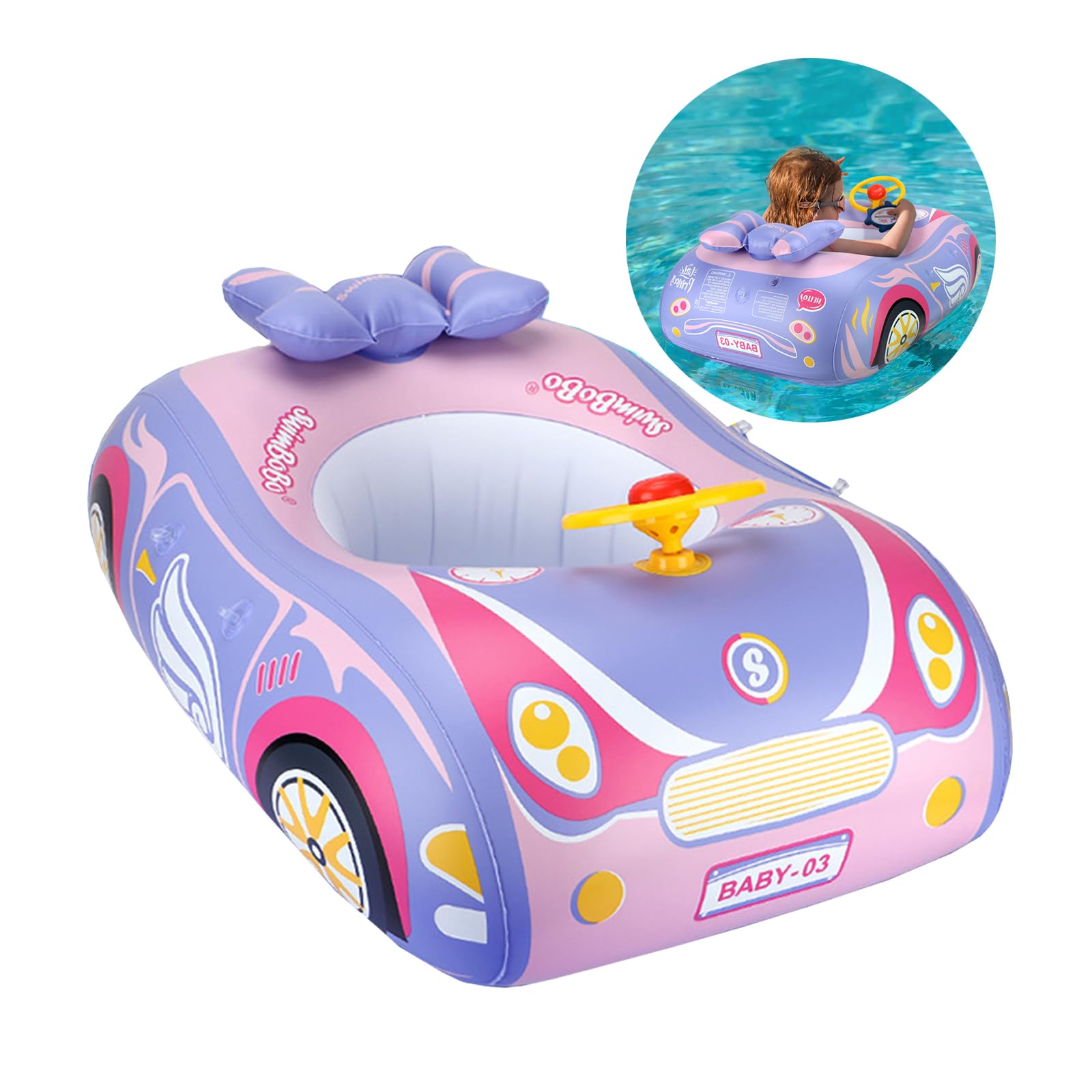 

Baby Float for Swimming Fun Car Shaped Cute Sports Years Water st1125 Kids, Foot-In Ring, Float, Car, 1-4 Old, Toddler, Swimming, Play, Pool, Beach, розовый