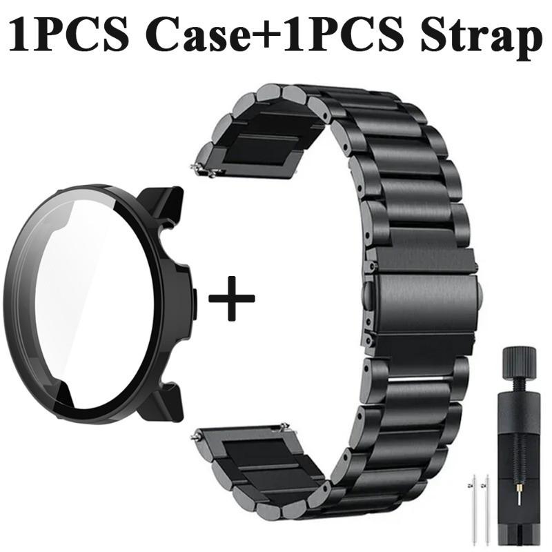 Replacement Bracelet for COROS PACE 2 3 Watchband Stainless Steel Metal Strap+PC Protective Shell for COROS Pace Pro