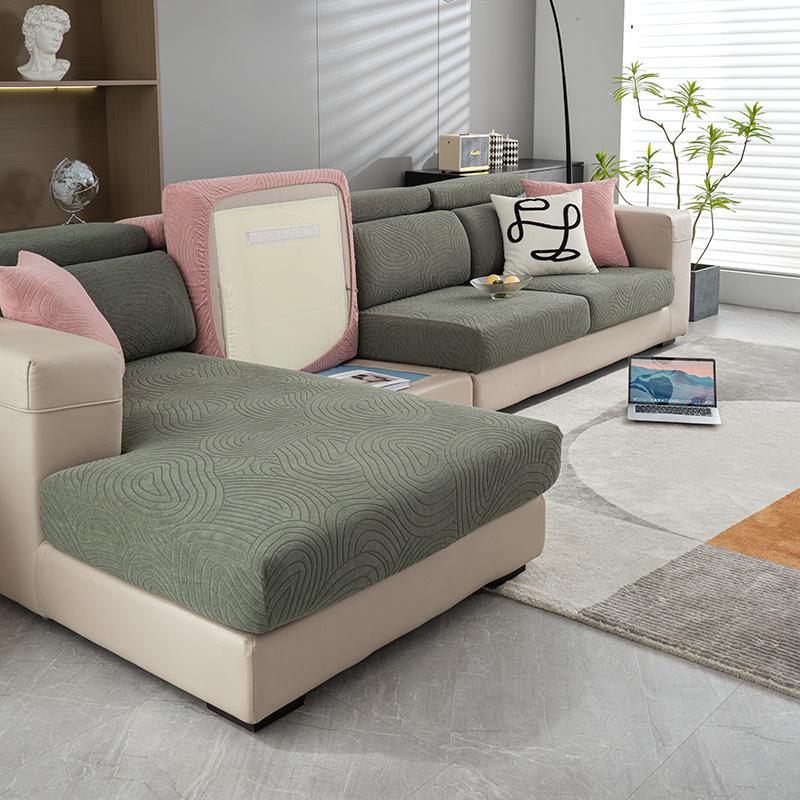 High Elastic Annual Round Suede Sofa Cover Non-Slip Simple Modern Sofa Cover All-Inclusive Universal Cover