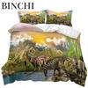 Duvet Cover Jurassic World Park Dinosaur Twin Double Microfiber Animal Comforter Cover  Dinosaur Bedding For Kids Teens Room