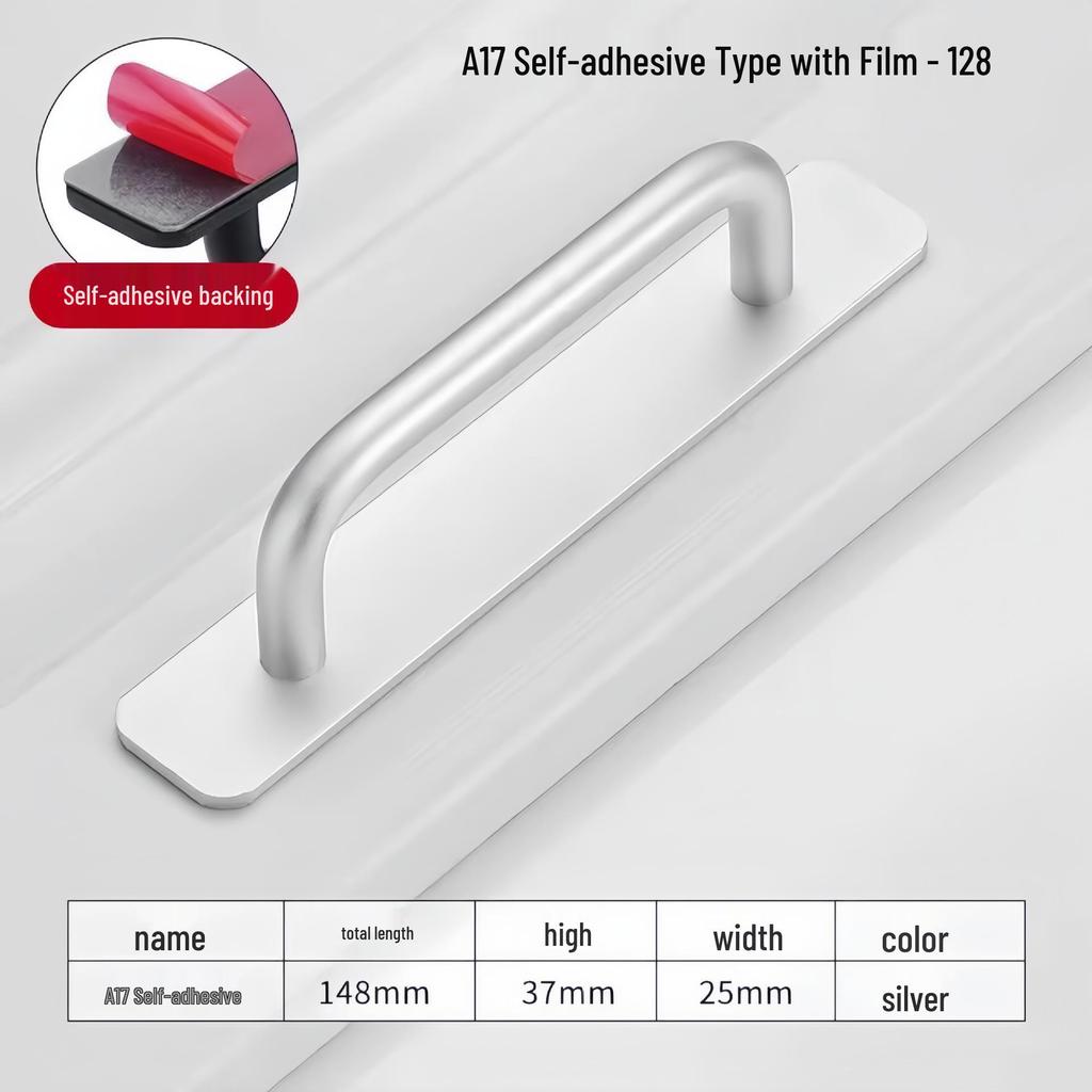 Aluminum Alloy No-Drill Handle for Wooden and Sliding Doors and Windows