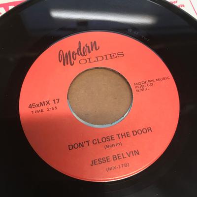 7inch Record JESSE BELVIN - Goodnight My Love / Don't Close The 45XMX17 Modern Records US Soul/Funk Used