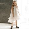 European American Children's Puffy Mesh Flower Girl Dress for Weddings and Birthdays