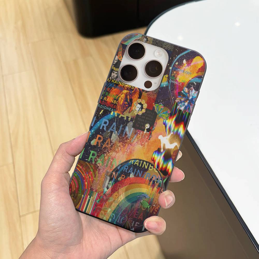 

Vintage Fashion Design Radiohead Corrugated Pattern For IPhone 17 16 15 14 13 12 11 16 Pro Max Plus Pro Non-slip Phone Cover iPhone 16pro max