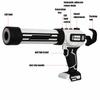 Electric Caulking Gun for Makita 18V-21V Battery Cement Glass Adhesive Glue Seal Sealant Tool Wireless Glass Glue Gun No Battery