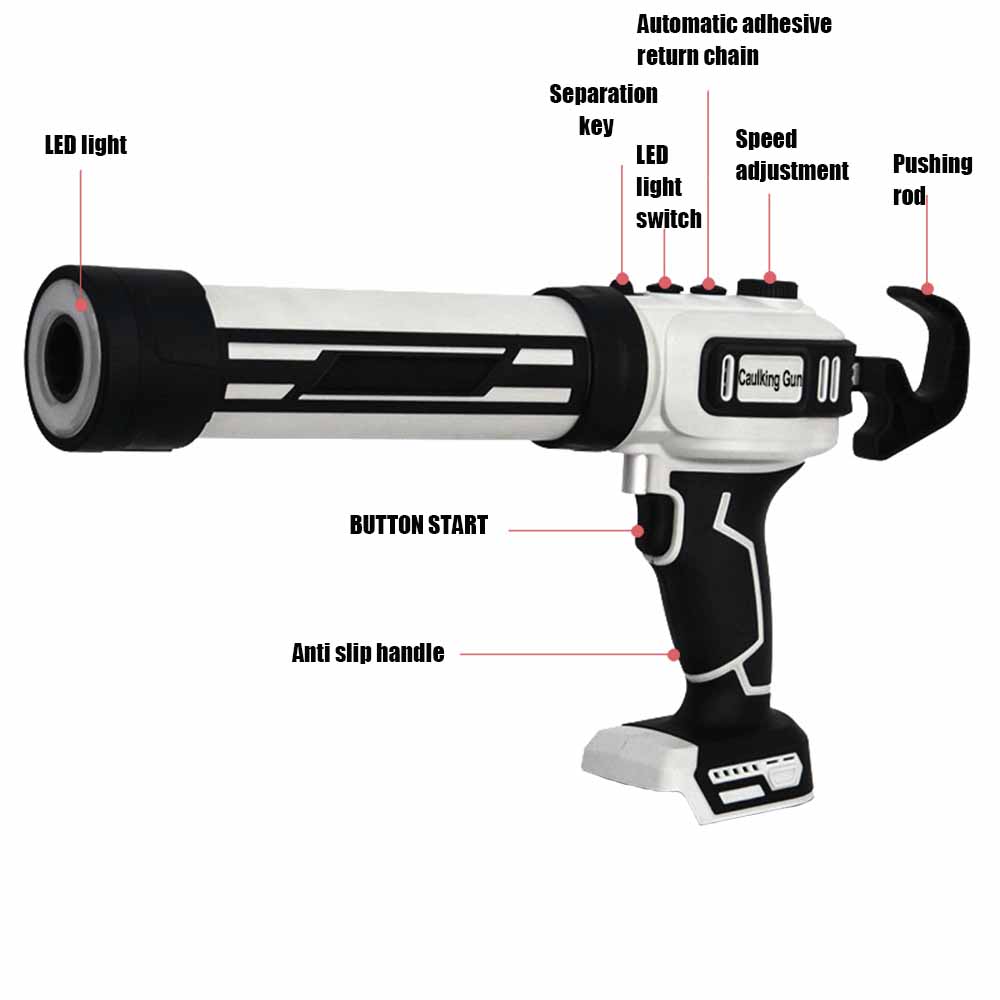 Electric Caulking Gun for Makita 18V-21V Battery Cement Glass Adhesive Glue Seal Sealant Tool Wireless Glass Glue Gun No Battery
