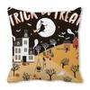 Halloween Horror Pumpkin Print Pattern Cushion Cover for Home Living Room Sofa Decoration Square Polyester Pillowcase