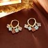 Colorful Clover Earrings Zircon Stud Earrings Sweet Fashion Jewelry Elegant Trendy Earrings Women Gift Cute Daily Accessory