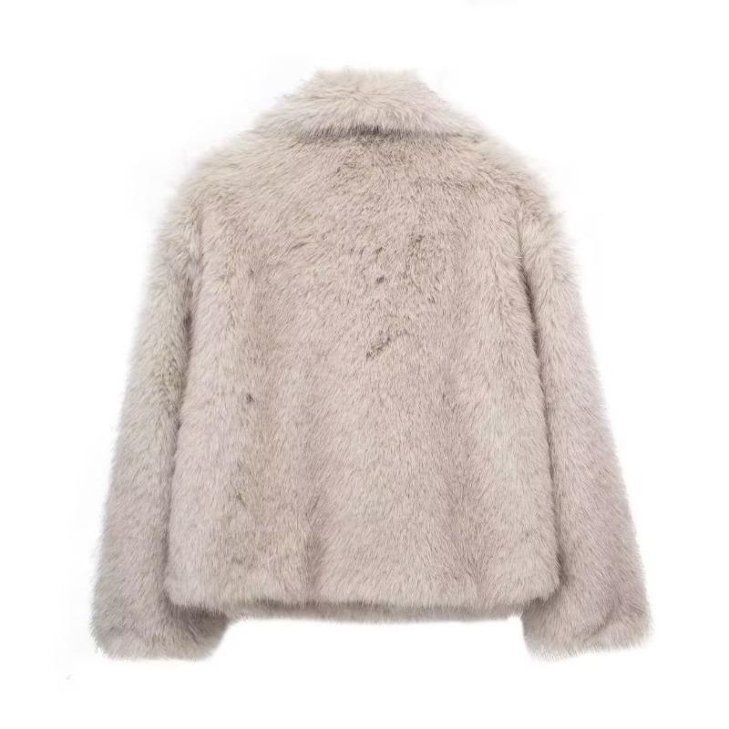 Autumn New Women's Clothing Faux Fur Short Top Women's Coat Spring Women's Jacket Top
