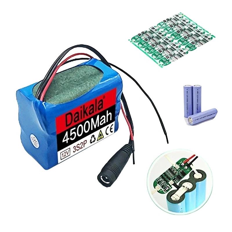 12V 4500mAh 18650 Lithium Battery Pack for Outdoor Speakers and LED Light Toys