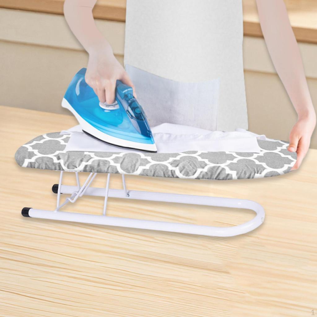 Foldable Ironing Board Portable Compact Stable Tabletop Space Saving