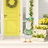 1 Set Lawn Goose Outfits Halloween Christmas Easter Independence Day Valentine's Day Festival Outdoor Yard Paty Goose Statue