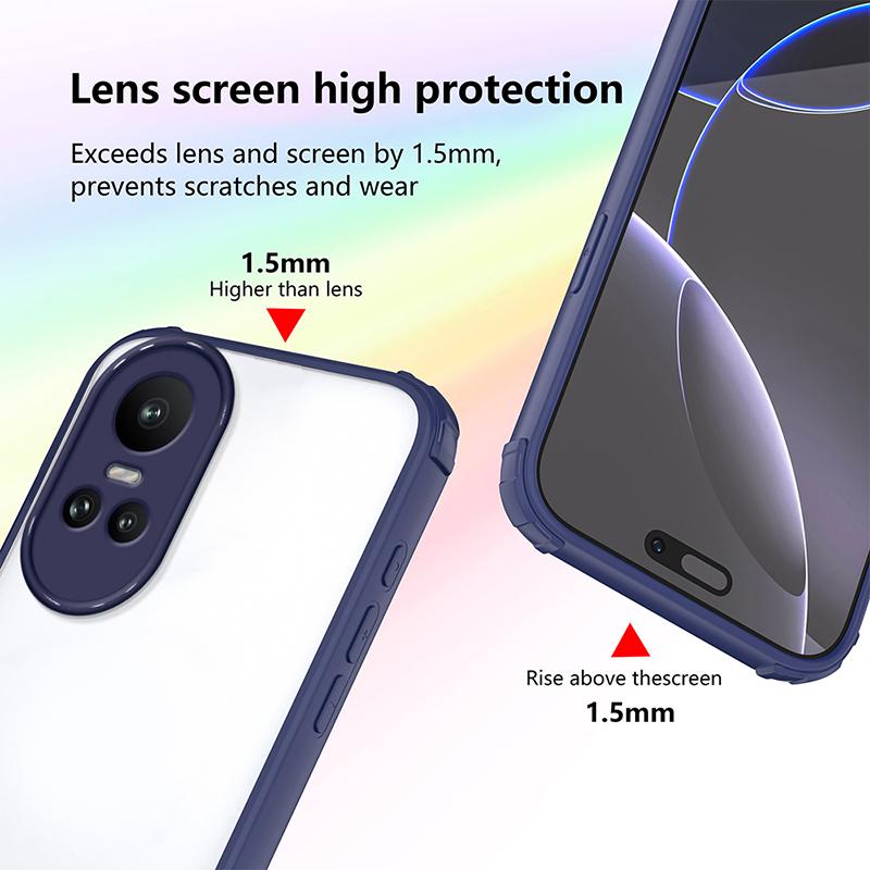 New Style Military Grade Shockproof Case For OPPO Reno 7Z 8Z Reno 10 Pro Reno 11 Pro Transparent Rugged Protector Cover Reno 11F