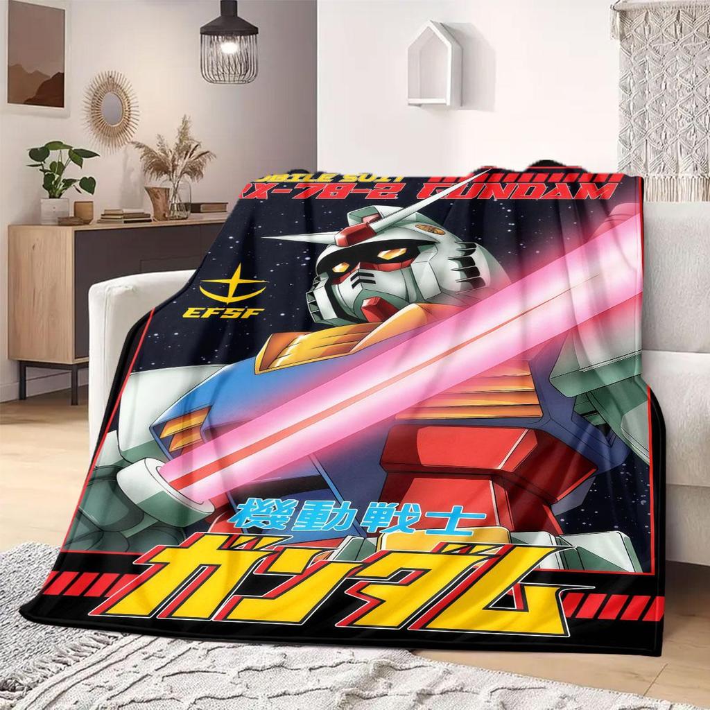 Gundam RX-78-2 Print Blanket Warm Comfortable Flannel Blanket Suitable for Bedrooms,Sofas,Beds,Chairs,Picnics,Travel