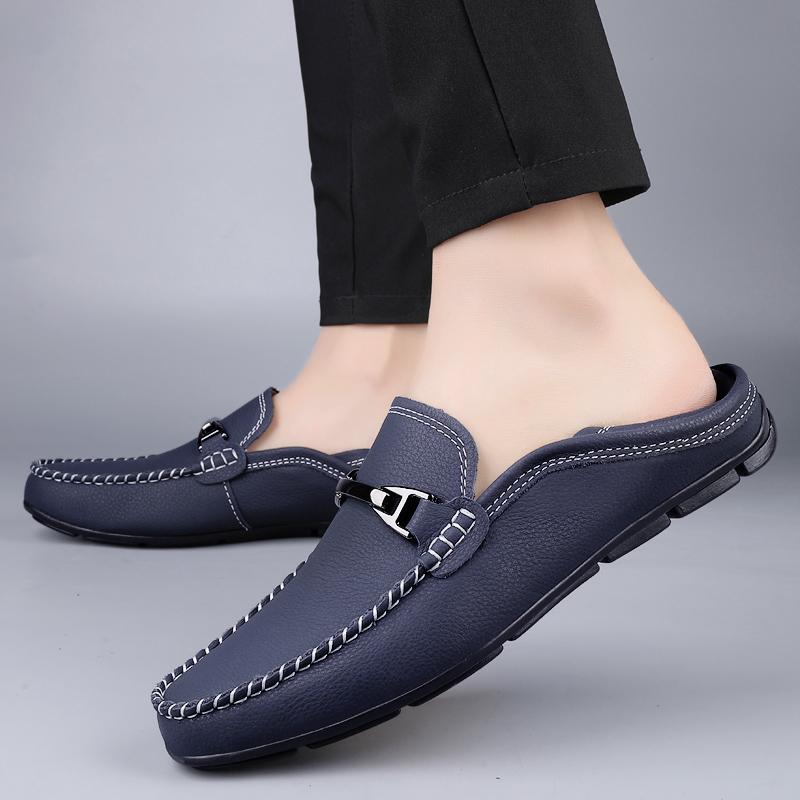 Handmade Casual Loafers Soft Comfort Man Walking Shoes New Flats Brand Men Dress Shoes Genuine Leather Slip-on Mocassin
