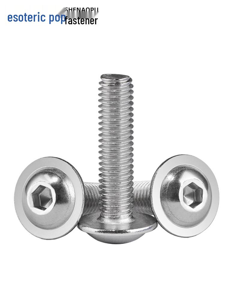 

Винты с шестигранной головкой из нержавеющей стали 304 с шайбой, большая полукруглая головка, M3-M6 M4*6 [20 pcs]