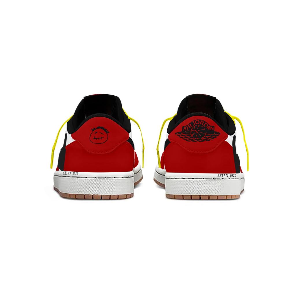 Travis Scott X Jordan Air Jordan 1 Vintage Basketballschuhe Damen Low-Top Gelb Grün DZ4137-700(Team1868- )