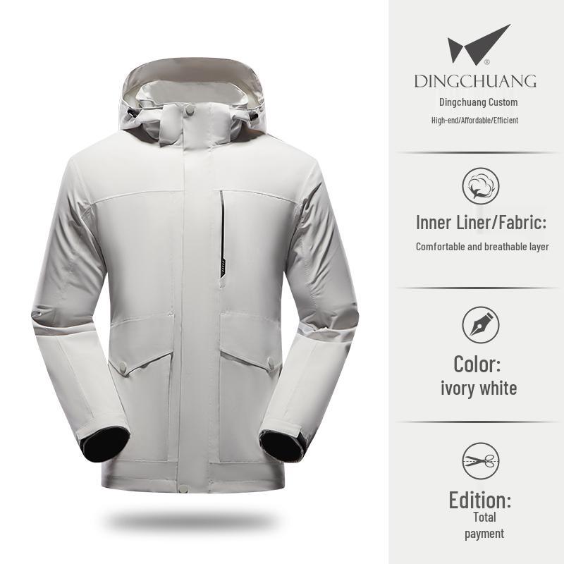 Embroidered Hooded Windbreaker for Toyota Honda Outdoor Workwear - Lightweight Jacket with Zipper