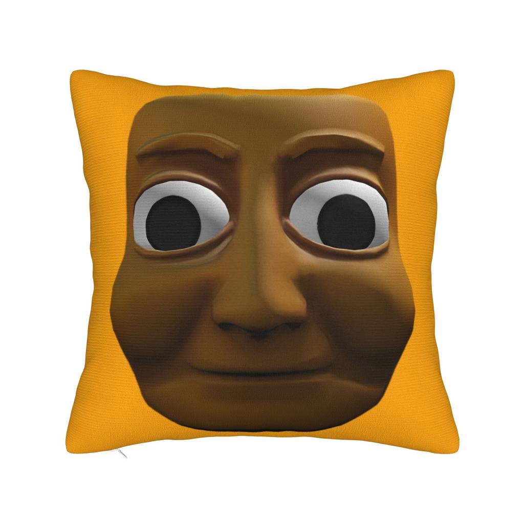 Tung Tung Tung Sahur Face Square Pillow Cases Italian Brainrot Cushion Covers Customized Decorative Pillowcase for Car 40x40cm