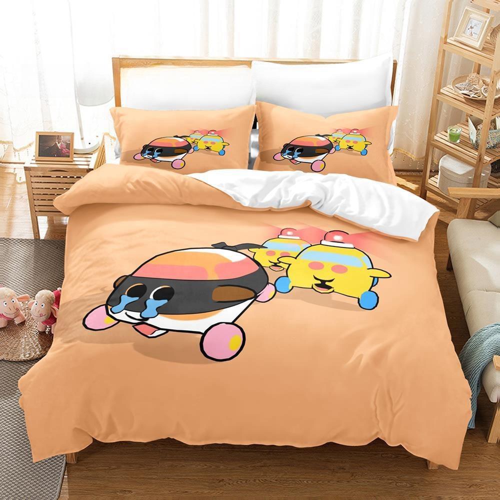 Pui Pui Molcar Bedding Set Single Twin Full Queen King Size Bed Set Adult Kid Bedroom Duvet Cover Sets 3D Anime Bed Sheet Set