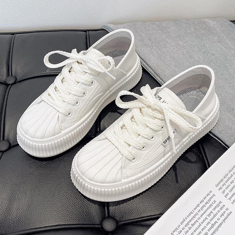 

Новая корейская версия модных повседневных туфель с круглой головкой на толстой подошве, размеры 35–40 40 бежевый