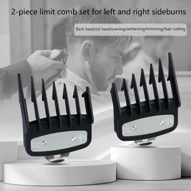 2 Pezzi Pettine Limitatore Professionale per Tagliacapelli Guida Pettine Limitatore Protezioni per Rifinitore Accessorio Strumento Universale per Taglio di Capelli