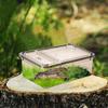 19cmx12.5cmx7.5cm Terrarium For Reptiles Spider Transparent Plastic Feeding Box Insect Food Feeding Container Terrarium Bowls