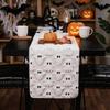 Polyester Halloween Table Runner With Embroidered Ghosts And Pumpkins For Party Decor