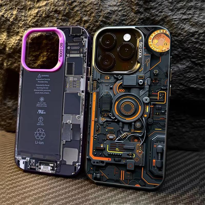 Cyber-Leiterplatten-Handyhülle Für iPhone 16 15 14 13 12 11 Pro Max XS X XR 7 8 Plus Mini SE 2020 2022 Stoßfest Funda
