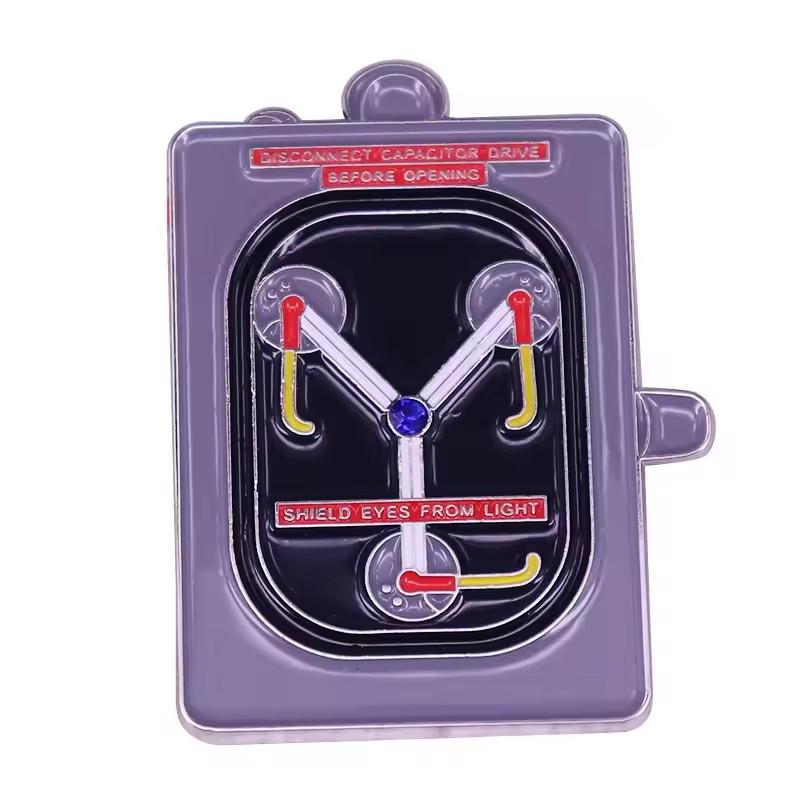 Back to the Future Enamel Pin Badges Anime Lapel Pins for Backpack Men Brooch for Clothes Pins Accessories Gifts