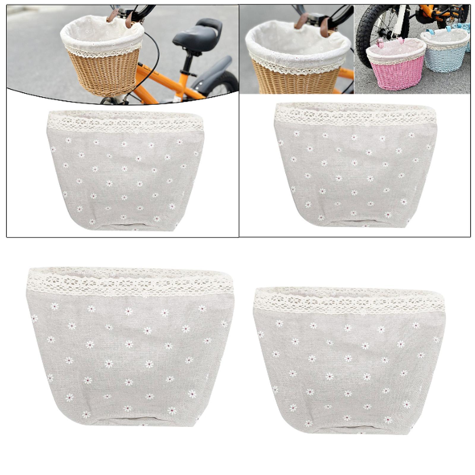 

Kids Bike Basket Cover Lightweight Organizer Soft Front Bicycle Basket Liner M