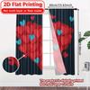 2D Flat Printing  2pcs Heart Bloom Popular Creative Curtains Semi-Sheer Curtains Decorations For Home Decorative for Living Room