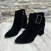 Women's Belt Buckle Fashion Hundred Soft Elastic Comfortable Ankle Boots Shock Absorbing Anti-slip Casual Sports Martin Boots