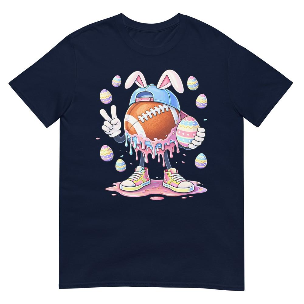 Football Rabbit Bunny Egg Drip Sport Easter Day Boys Kids TShirt S