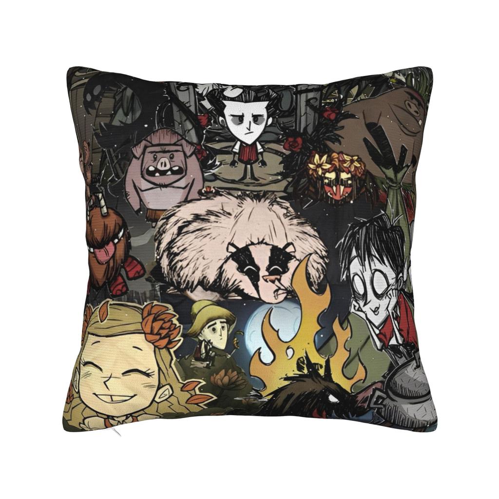 Don't Starve Characters Pillowcase Print Polyester Cushion Cover Decorative Survival Game Throw Pillow Case Cover Seat Zippered