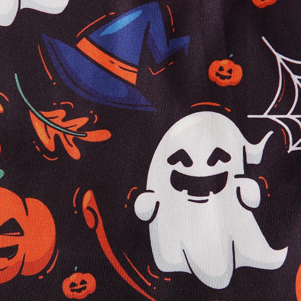 Halloween Pumpkin Skull Bat Cat Baby Kids Spaghetti Straps Romper Jumpsuit Children Clothes for 1-6 Years